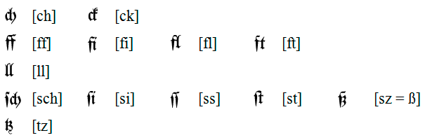 Ligatures en Fraktur