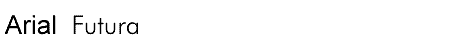 Caractères Sans serif (Arial, Futura)