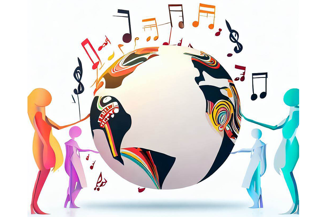 image illustrant le monde en musique