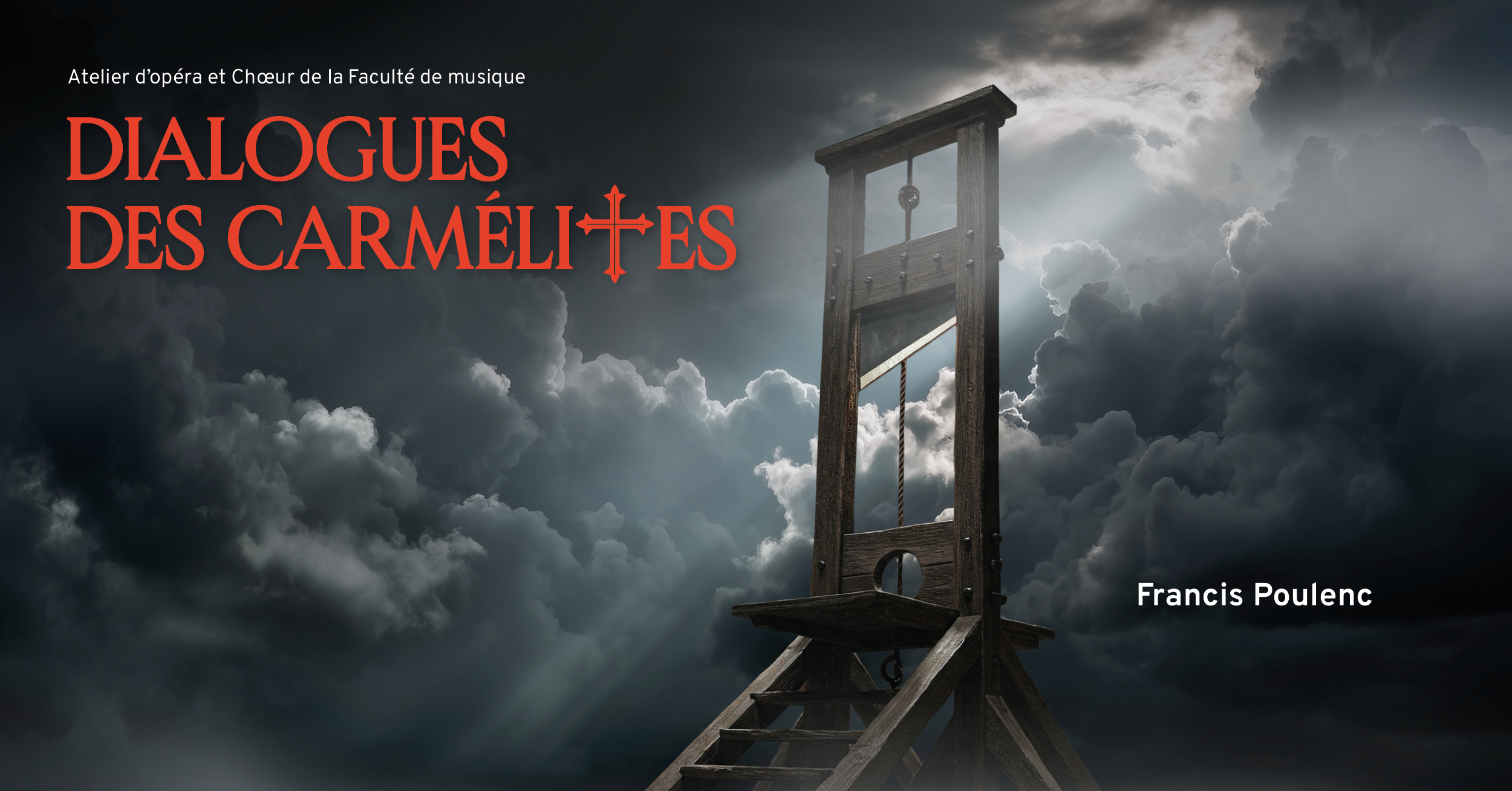 guillotine et ciel lumineux